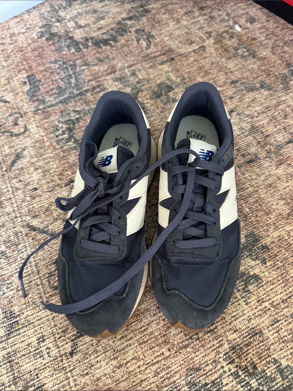 New Balance Men’s Navy and White Classic Runner Sneakers